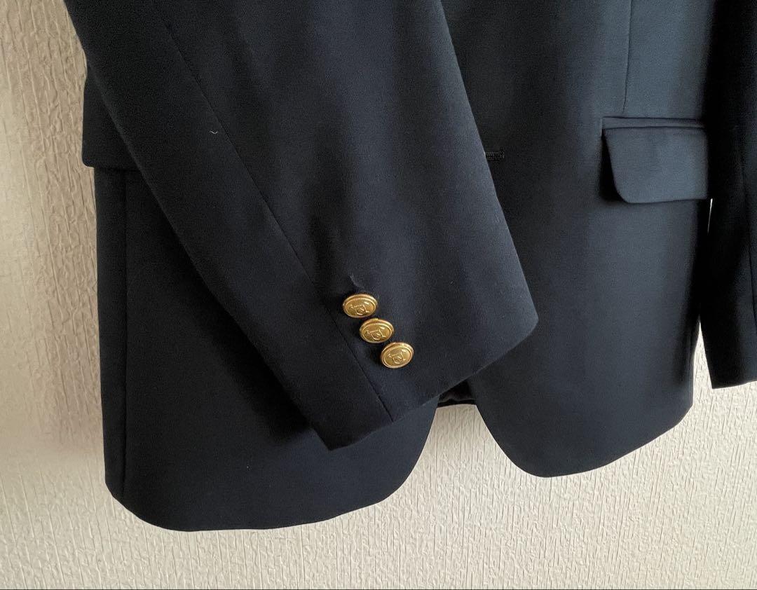 【美品】ローレンラルフローレン 紺ブレ ジャケット 金ボタン 14R 古着 90s LAUREN Ralph Lauren 金ボタン ネイビー ウール