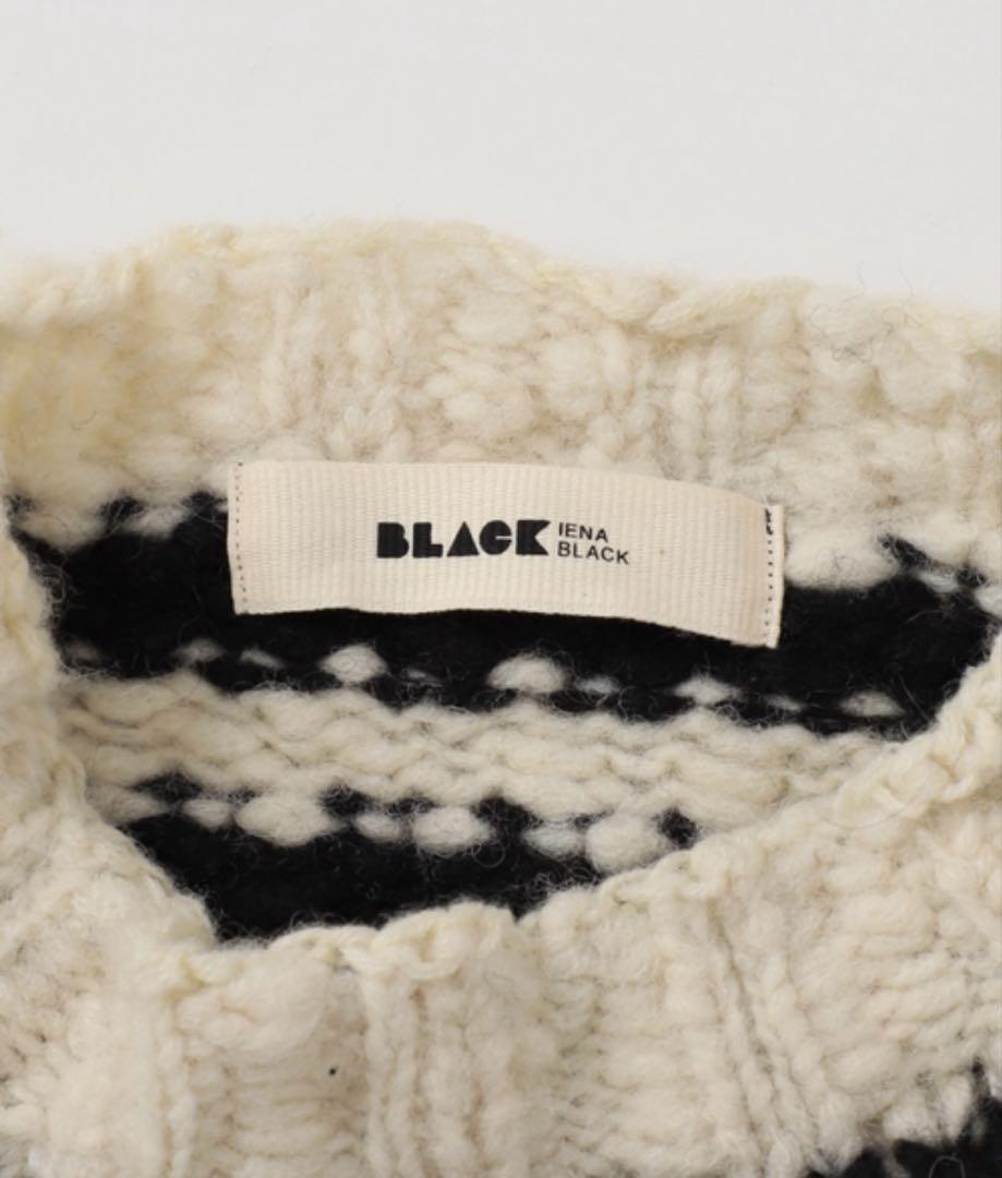 【☆即日発送可☆】イエナ　BLACK ハイネックボーダーニット レディース