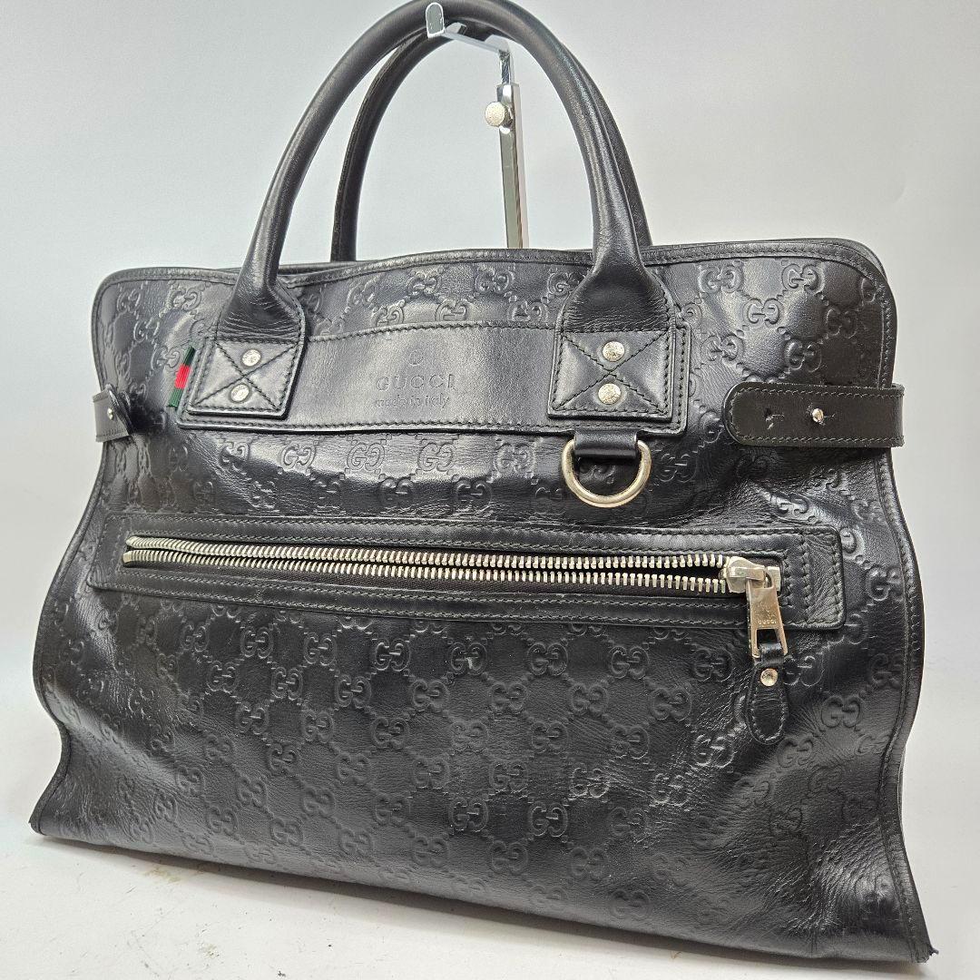 GUCCI ハンドバッグ GG シマレザー シェリーライン ブリーフケース