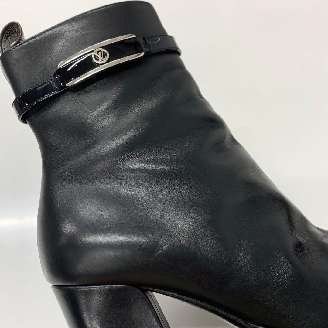 ヴィトン フェイムライン レザー パテント モノグラム ロゴ アンクルブーツ ヴィトン フェイムライン レザー パテント モノグラム ロゴ アンクルブーツ