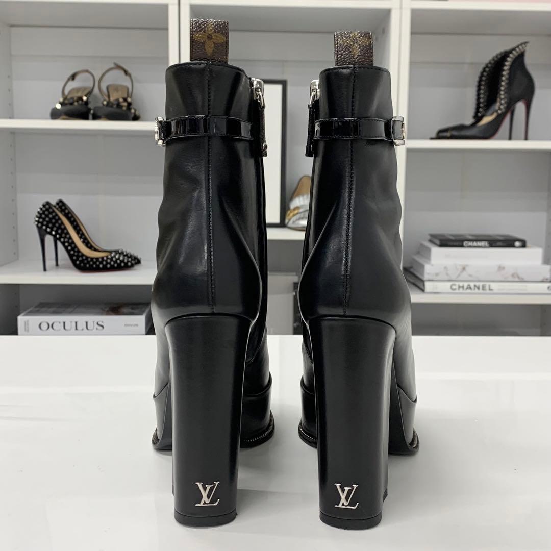 ヴィトン フェイムライン レザー パテント モノグラム ロゴ アンクルブーツ ヴィトン フェイムライン レザー パテント モノグラム ロゴ アンクルブーツ