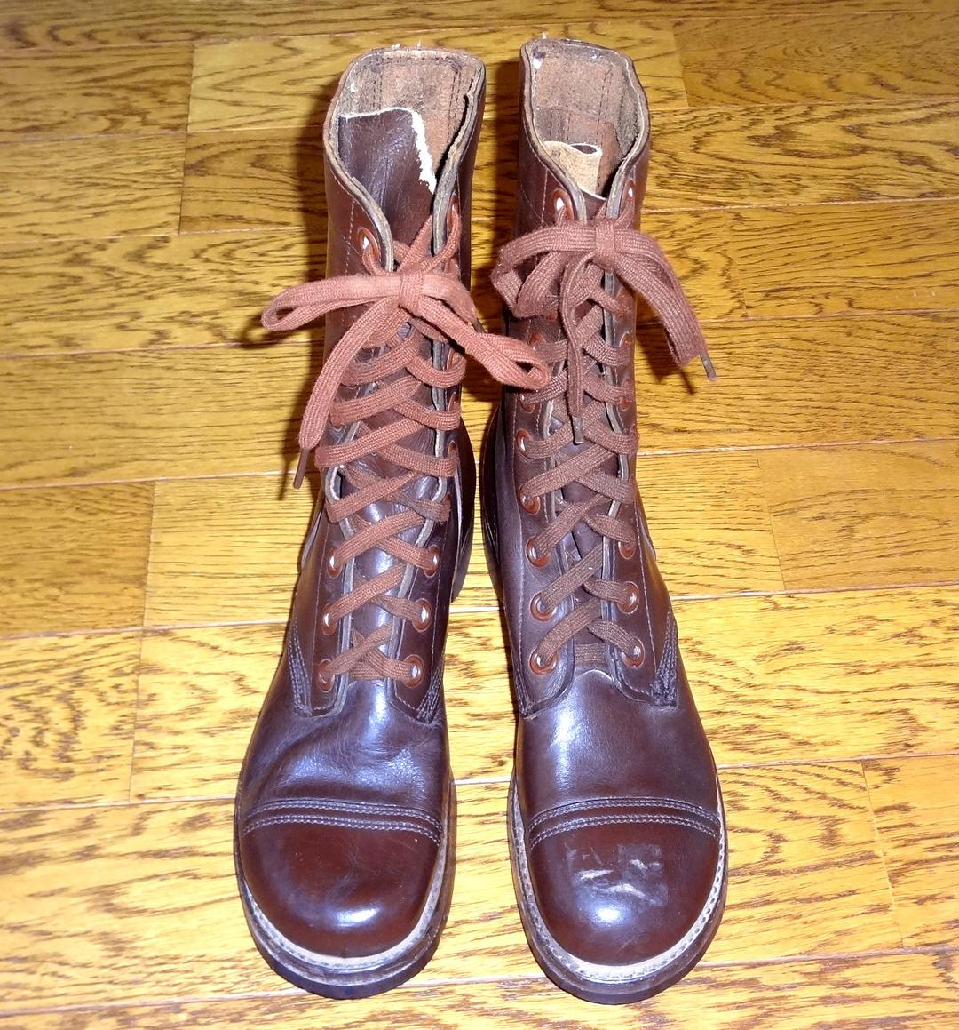 デッドストック　50年代　コンバットブーツ　M-1948　6.5XN　ラセット