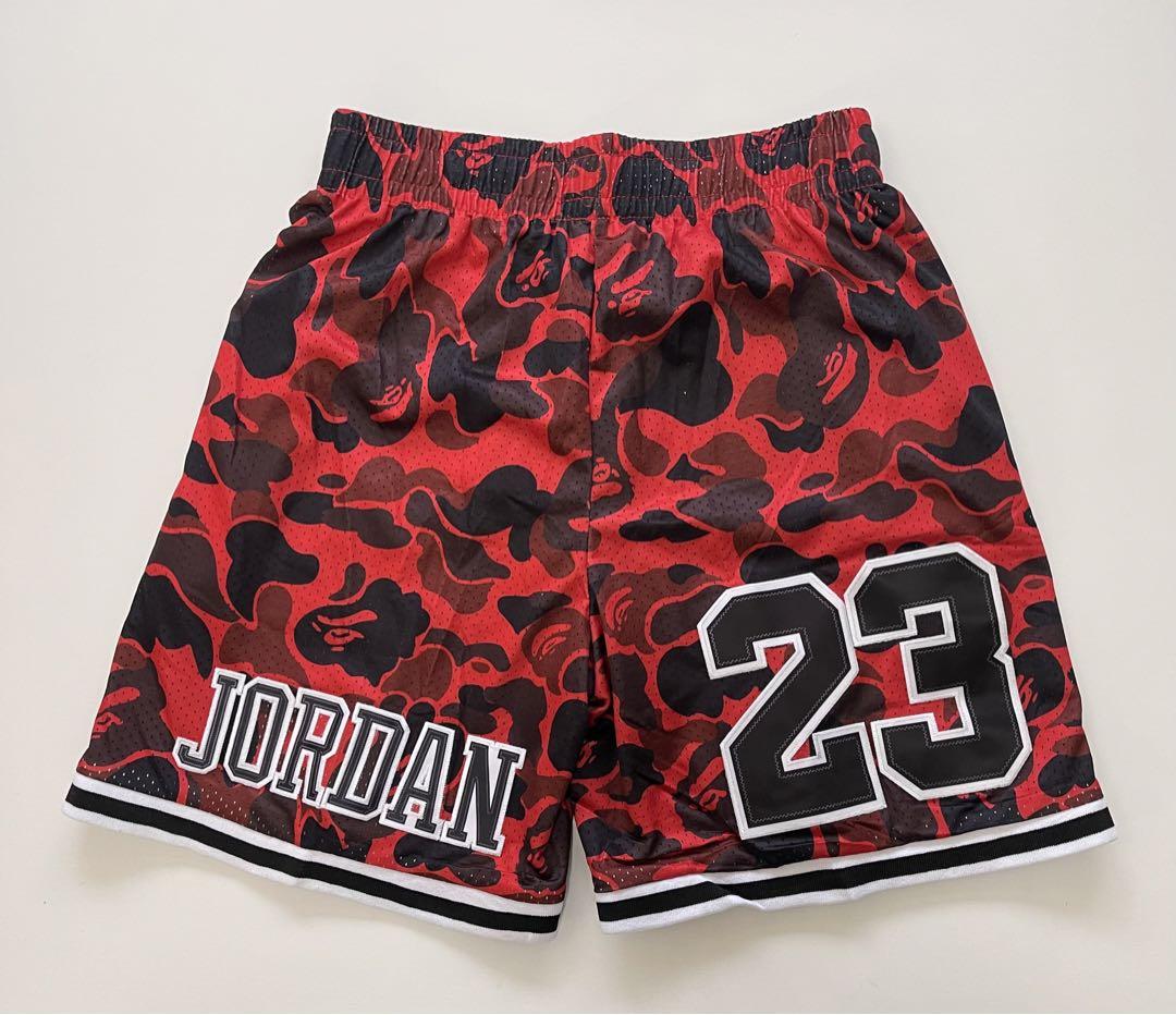 ChicagoジョーダンBullsミッチェルbapeバスケショーツape短パンL ChicagoジョーダンBullsミッチェルbapeバスケショーツape短パンL
