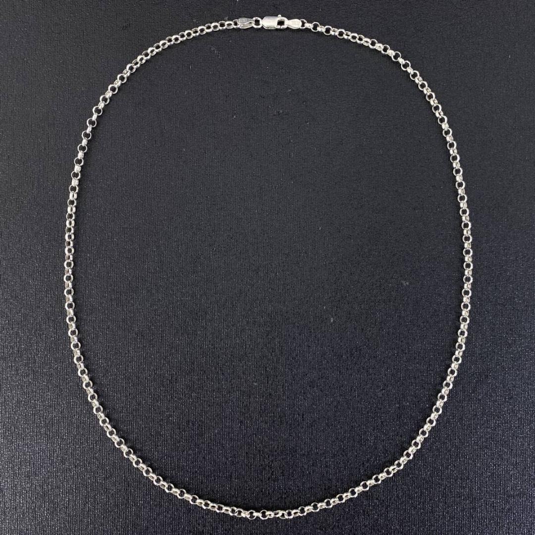 WING ROCK シルバー 925 3mm ポロチェーン ネックレス 50cm