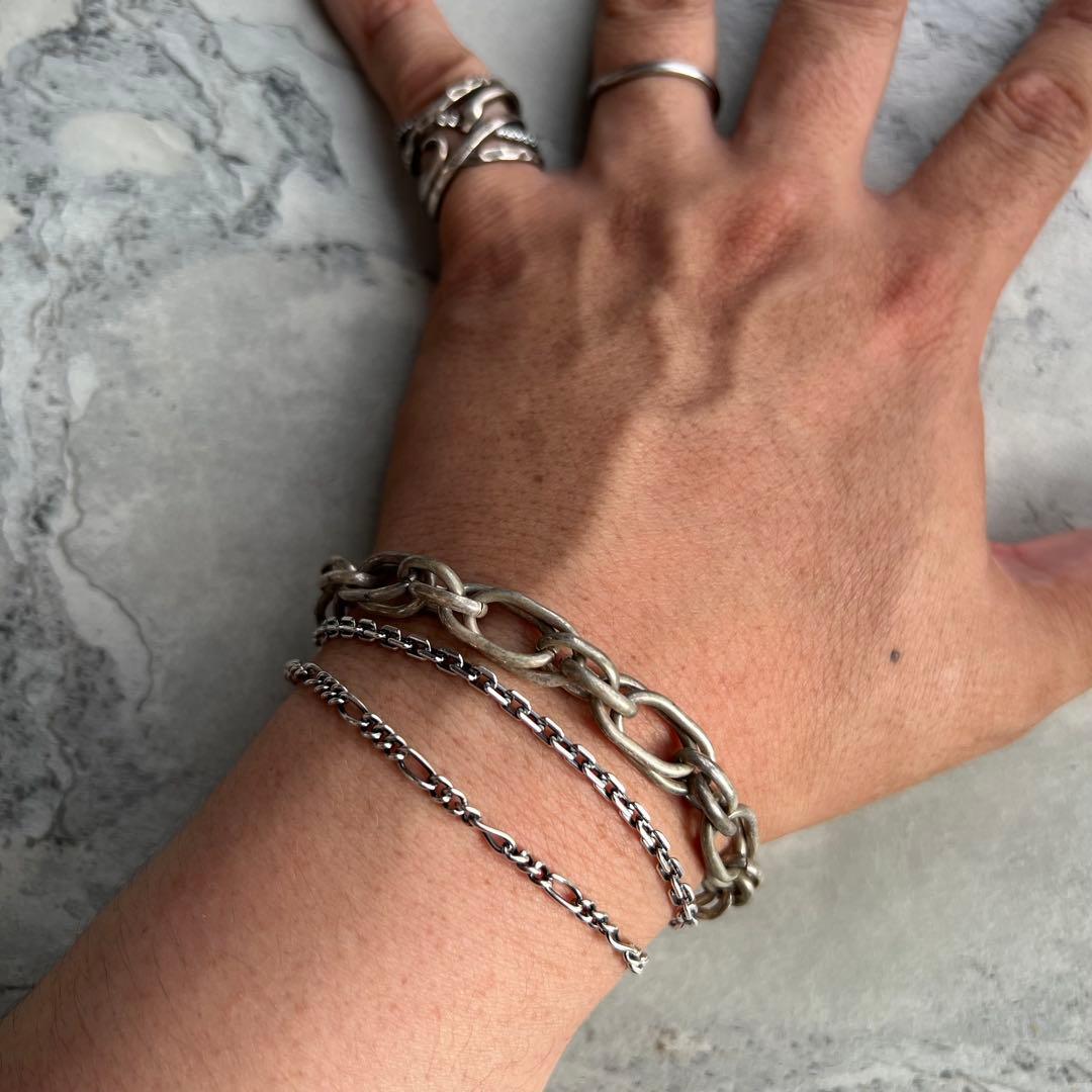 ヴィンテージ ダブル チェーン オーバルフープ メキシコ ブレスレットマンテル ヴィンテージ ダブル チェーン オーバルフープ メキシコ ブレスレット