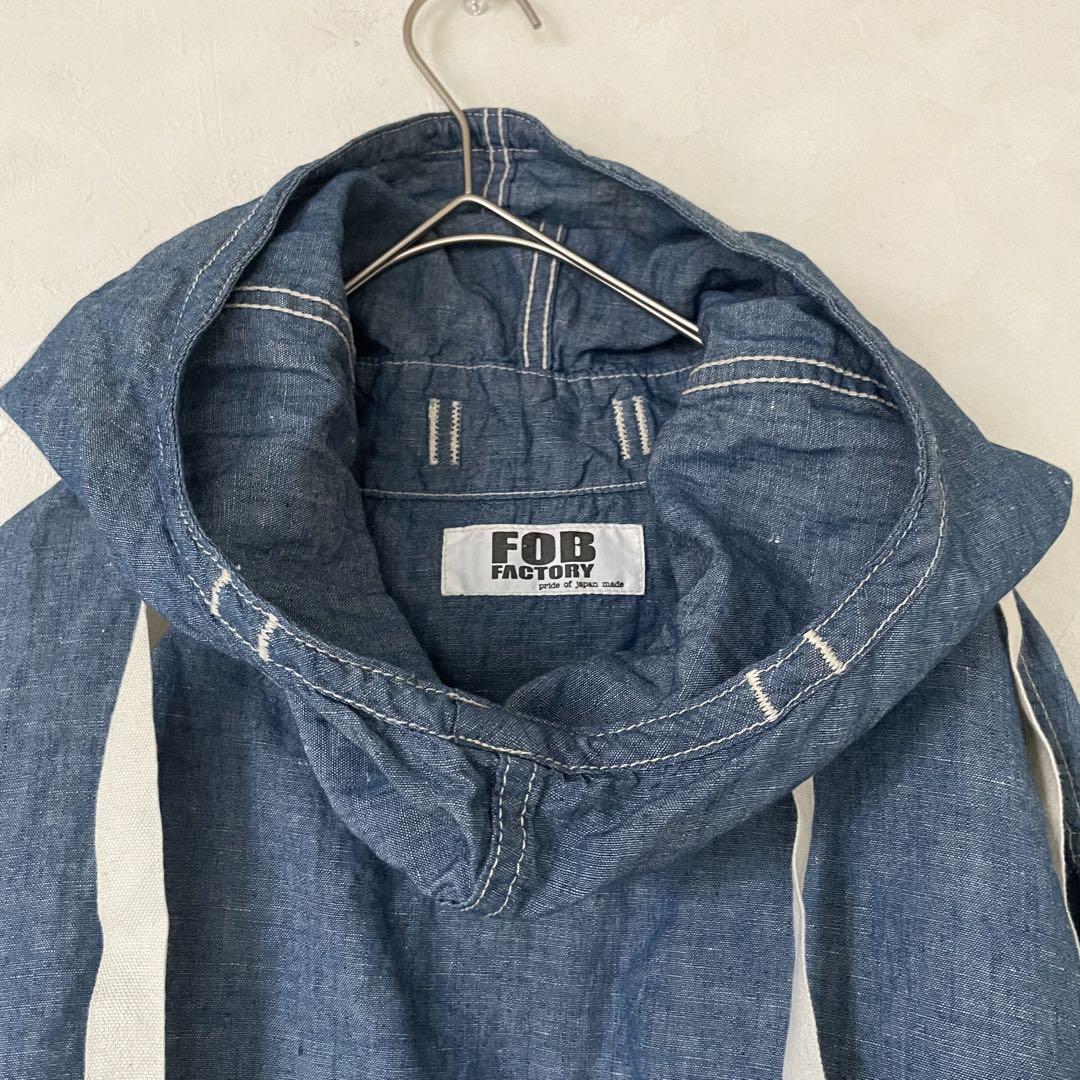 新品★FOB FACTORY シャンブレー フーディー ジャケット アノラック