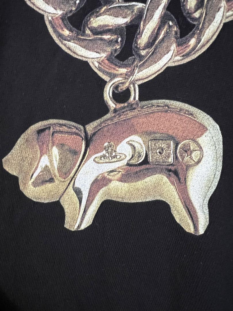 特価商品  美品viviennewestwoodチェーンと豚プリントの長袖Tシャツ トップス トップス