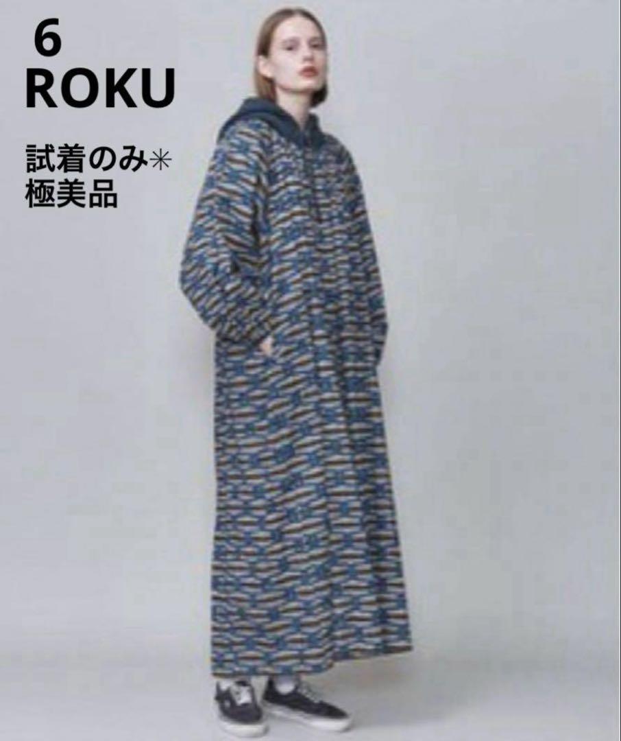 いラインアップ 極美品✳︎6 ROKU COTTON BATIK DRESS ワンピースΩ ワンピース