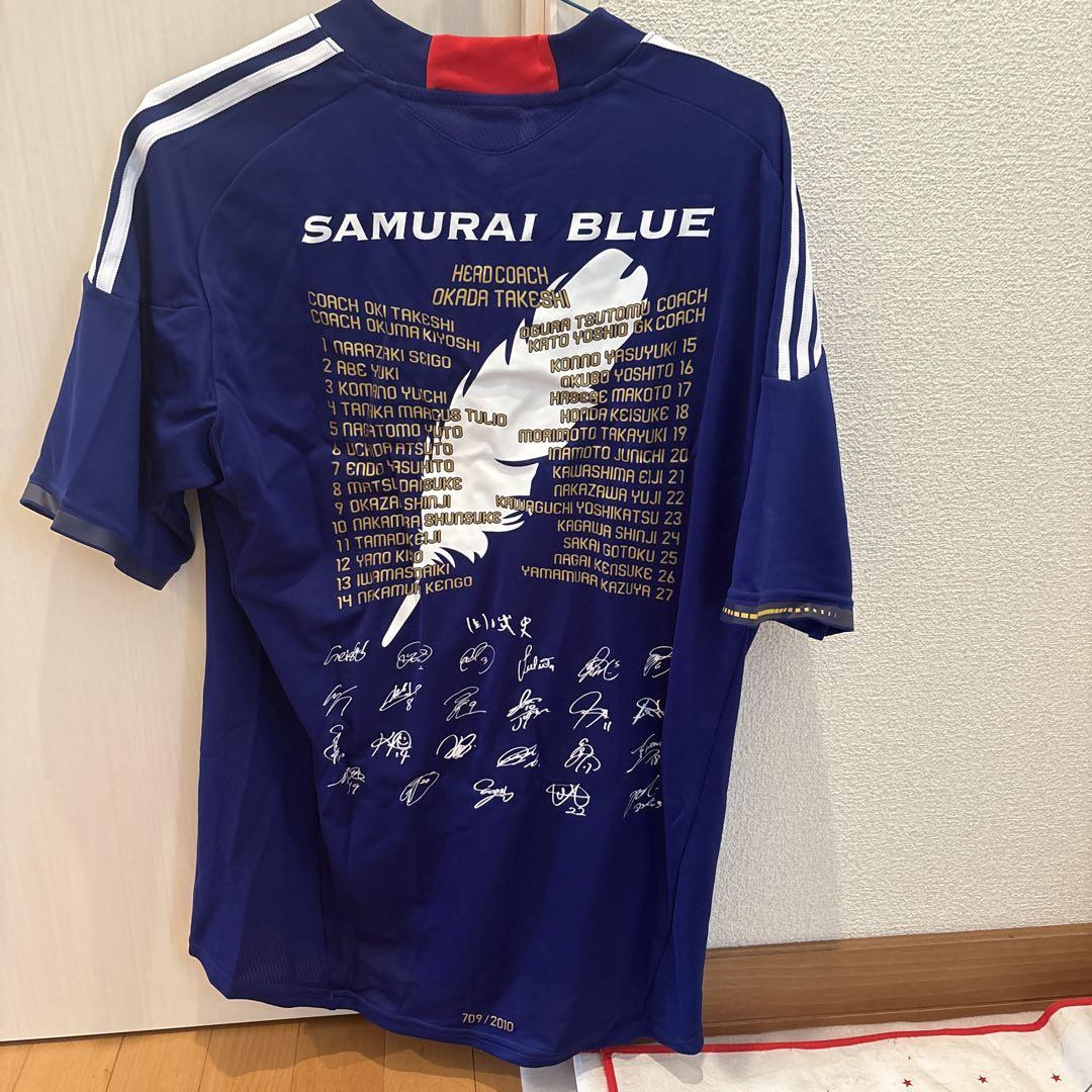 日本代表 サッカーシャツ SAMURAI BLUE Oサイズ　祝Ｗ杯出場！