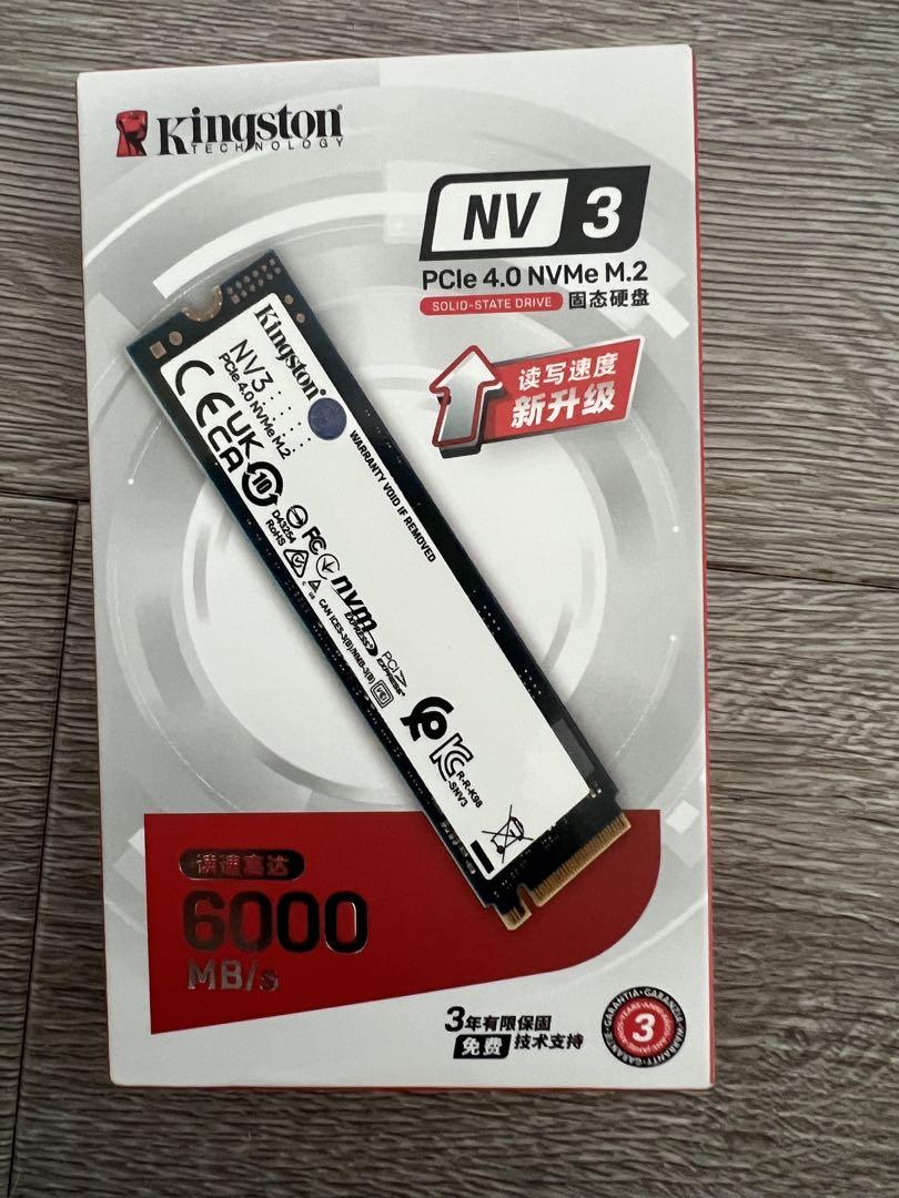 新品Kingston NV 3 1TB M.2 SSD