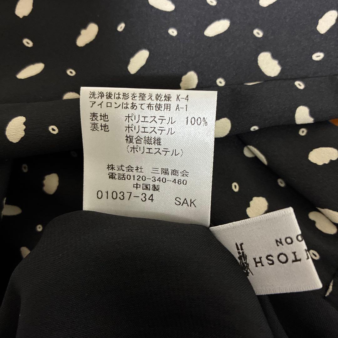 MACKINTOSH 黒地白ドット柄セットアップ38