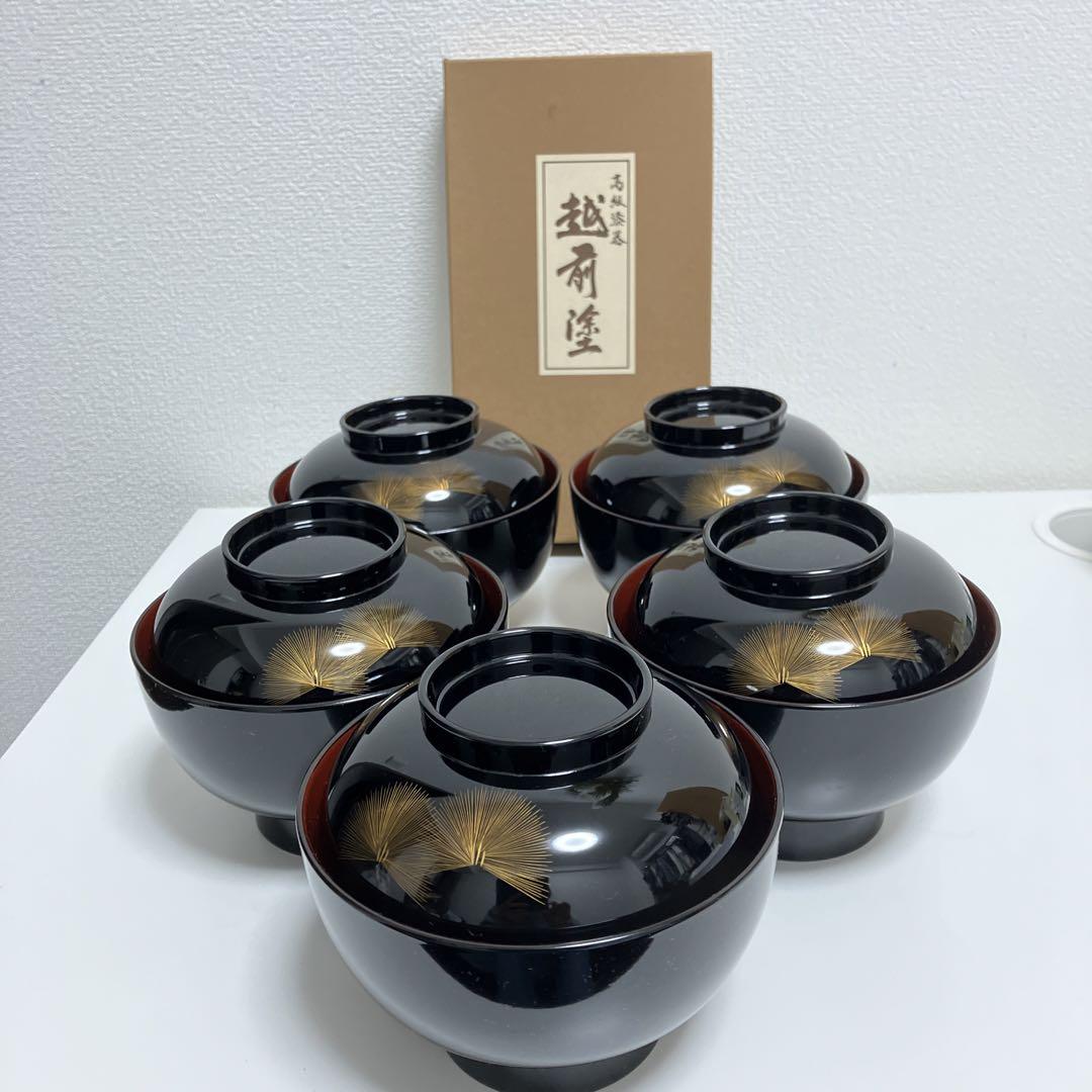 越前塗りお椀5客セット