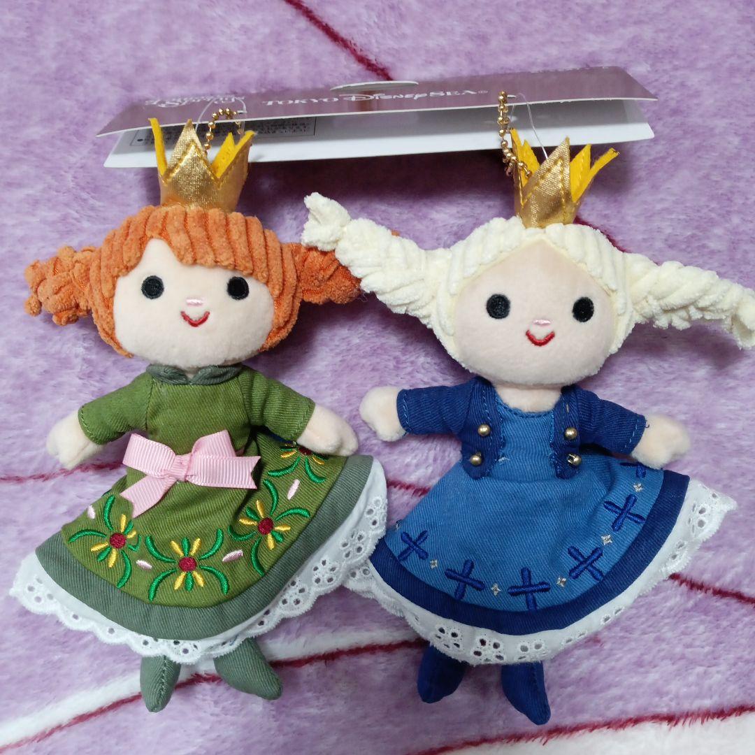 ディズニーシー　ファンタジースプリングス　アナ　エルサ　ぬいぐるみチャーム