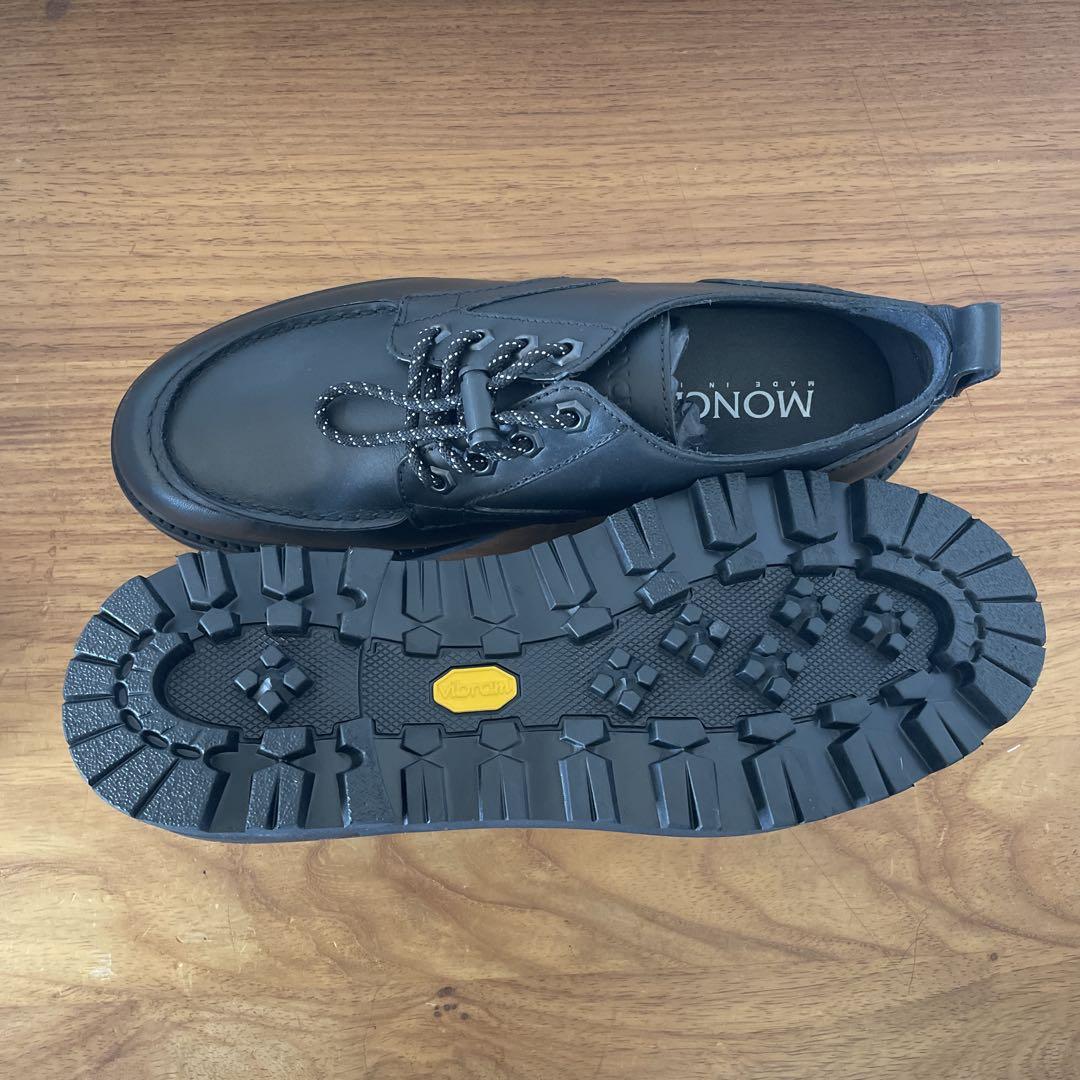 新品 27cm 黒 モンクレール MONCLER レザー シューズ ブーツ 靴