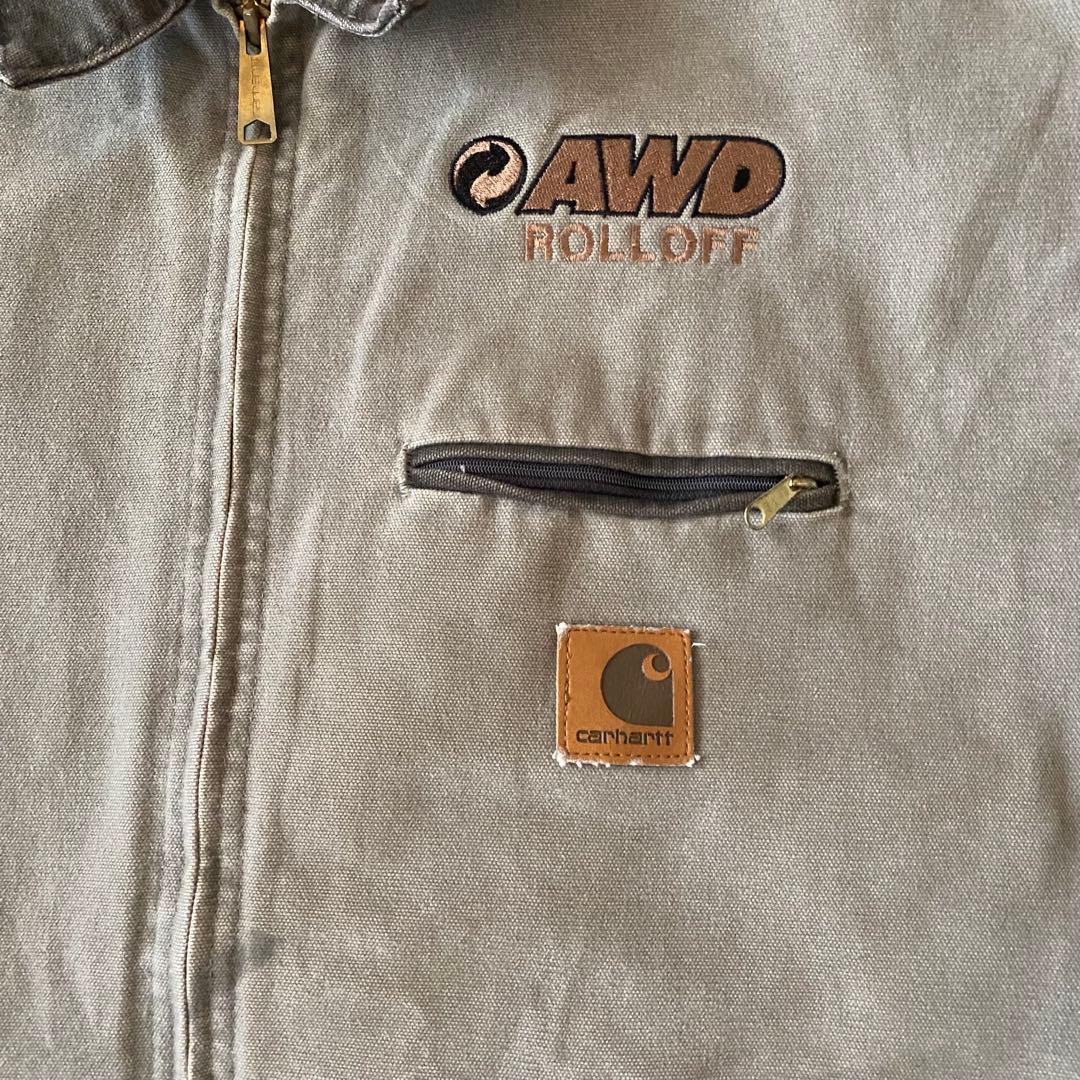 charhartt カーハート デトロイトジャケット レア 企業ロゴ 米国製 charhartt カーハート デトロイトジャケット レア 企業ロゴ 米国製