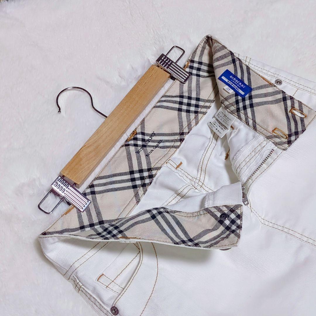 美品☆BURBERRY ブルーレーベル デニムスカート 裏ノバチェック