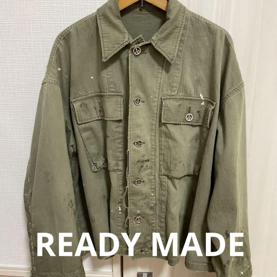 READY MADE ヘリンボーンシャツジャケット ミリタリー レディメイド