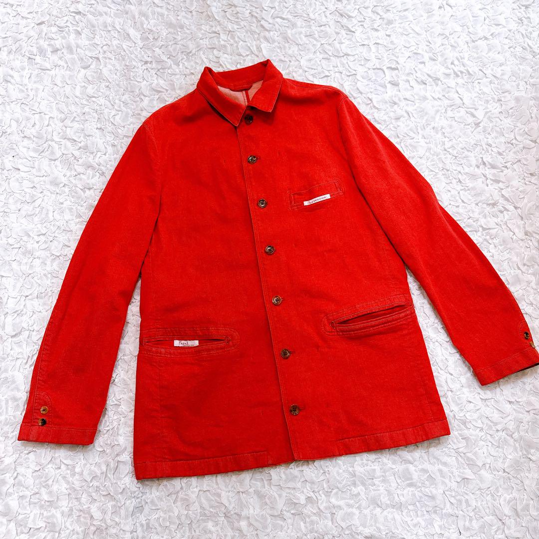 パパス　カバーオール　ジャケット　レッド