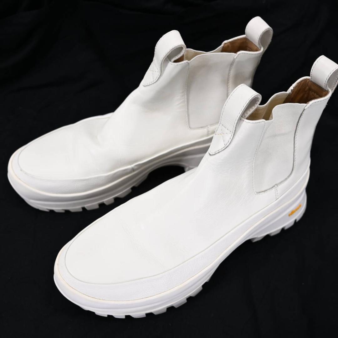 FOOT INDUSTRY サイドゴアレザーブーツ白4327.5cm