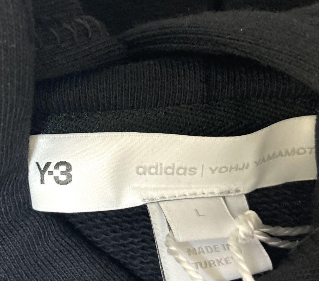 定価4.2万 新品未使用 Y-3 ロゴ スウェット パーカー L ブラック