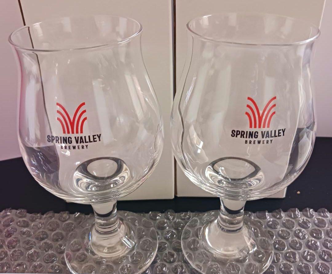 SPRING VALLEY ビールグラス 2個&カトラリーセット