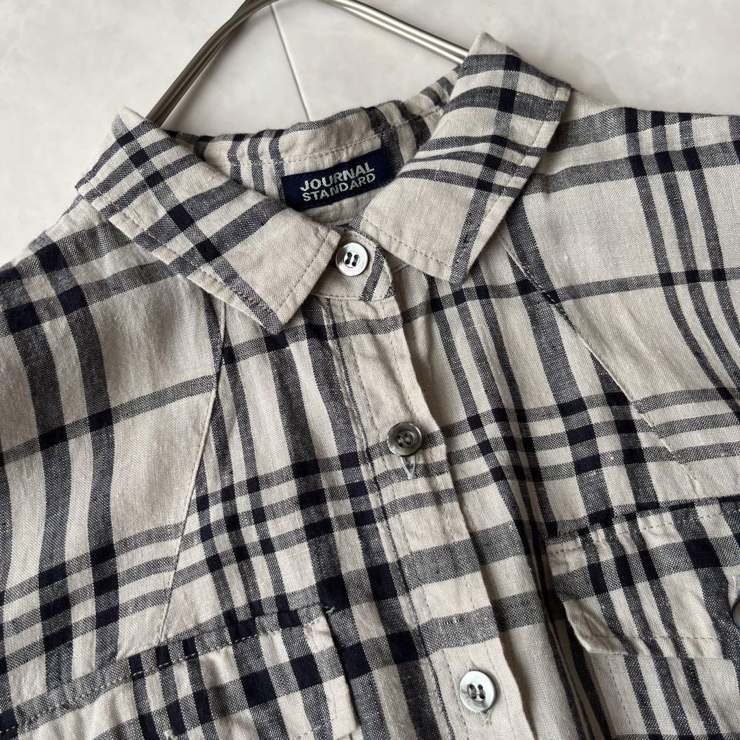 JOURNAL STANDARD リネン シックななチェックのロングワンピース