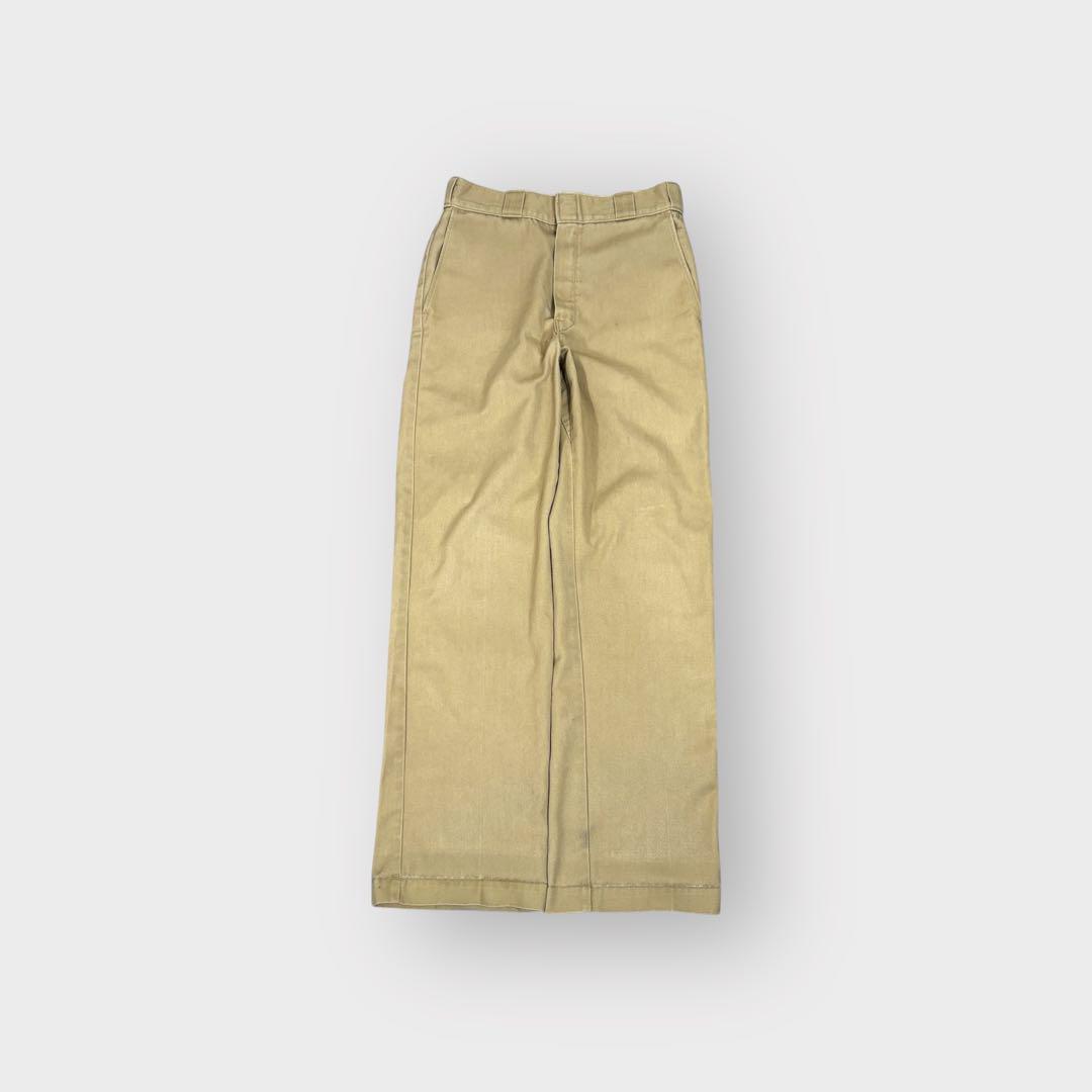 古着 80s Dickies 874 ワークパンツ USA製 ベージュ タロン