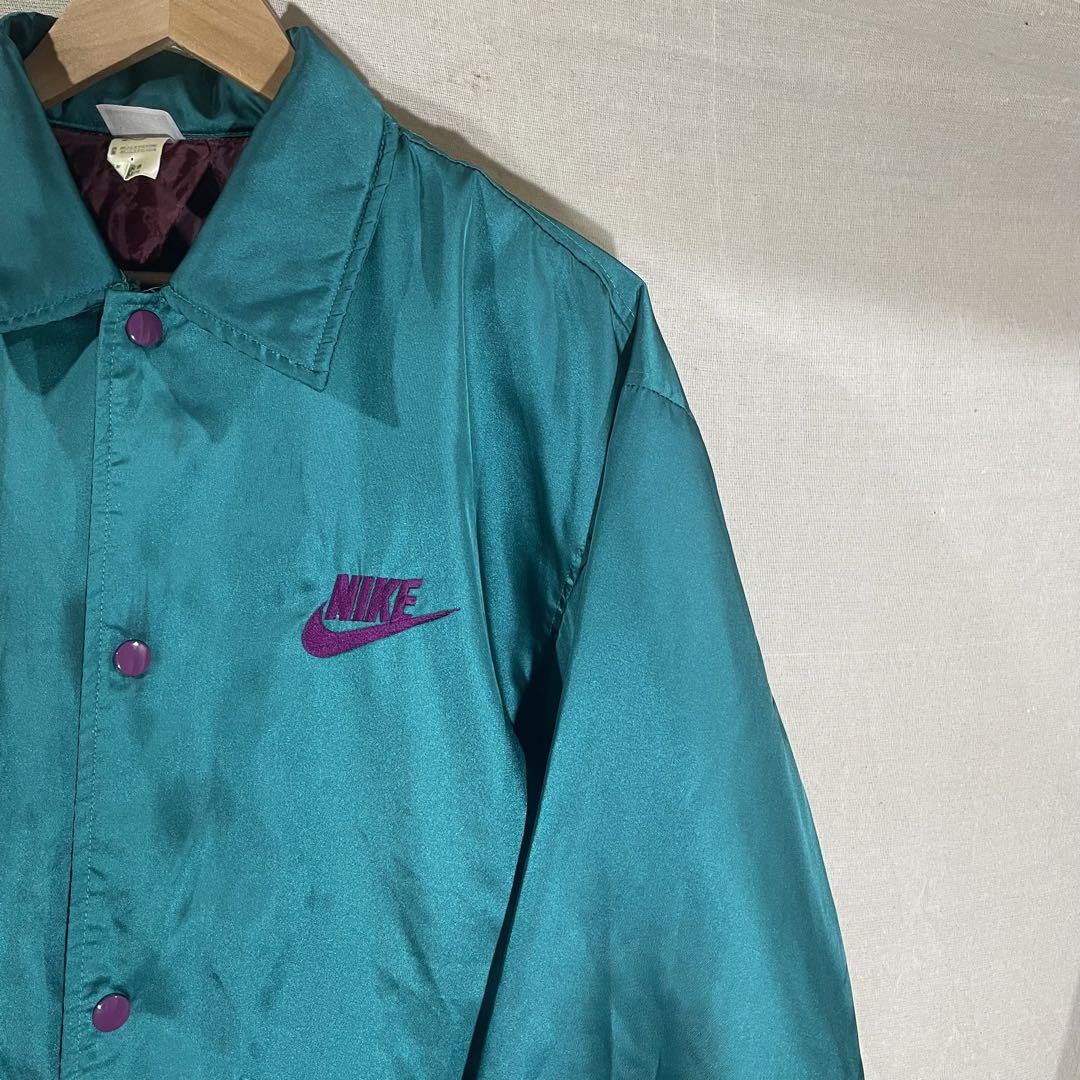 希少カラー 90's Nike 中綿 刺繍ロゴ コーチジャケット 日本製 L