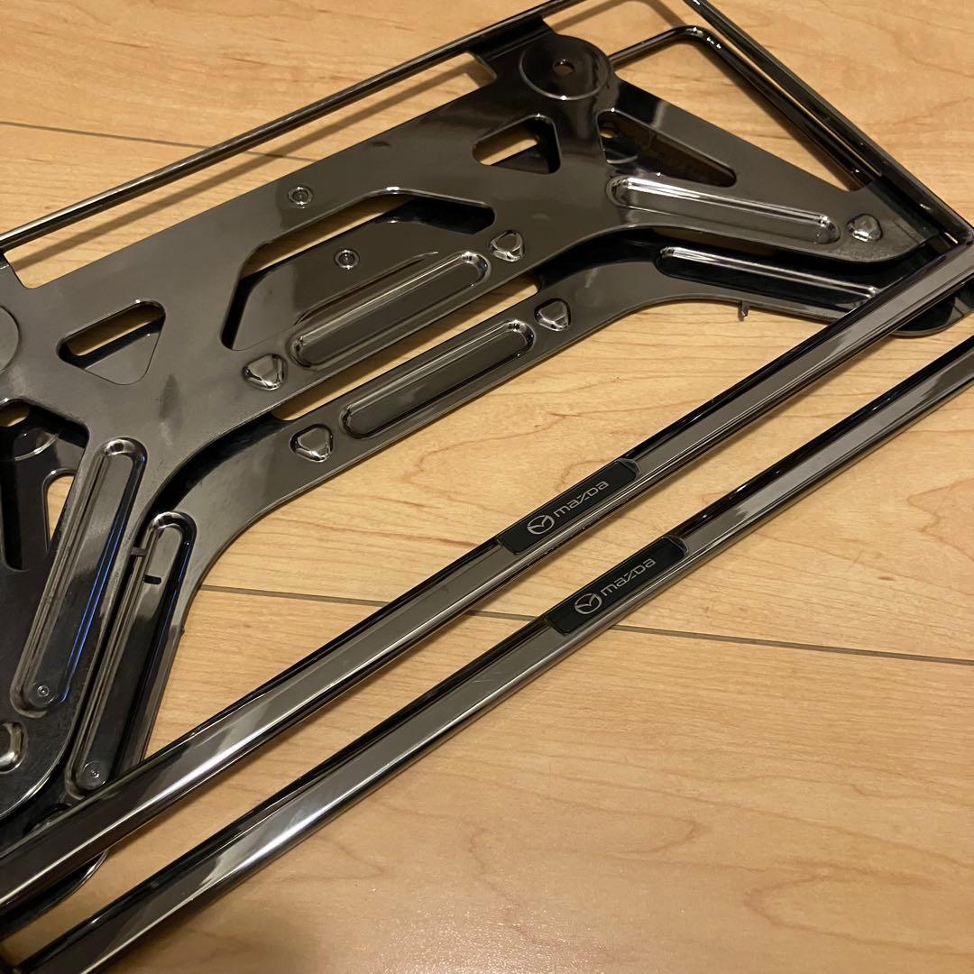 【ダーククローム】マツダ純正　ナンバーフレーム　MAZDA