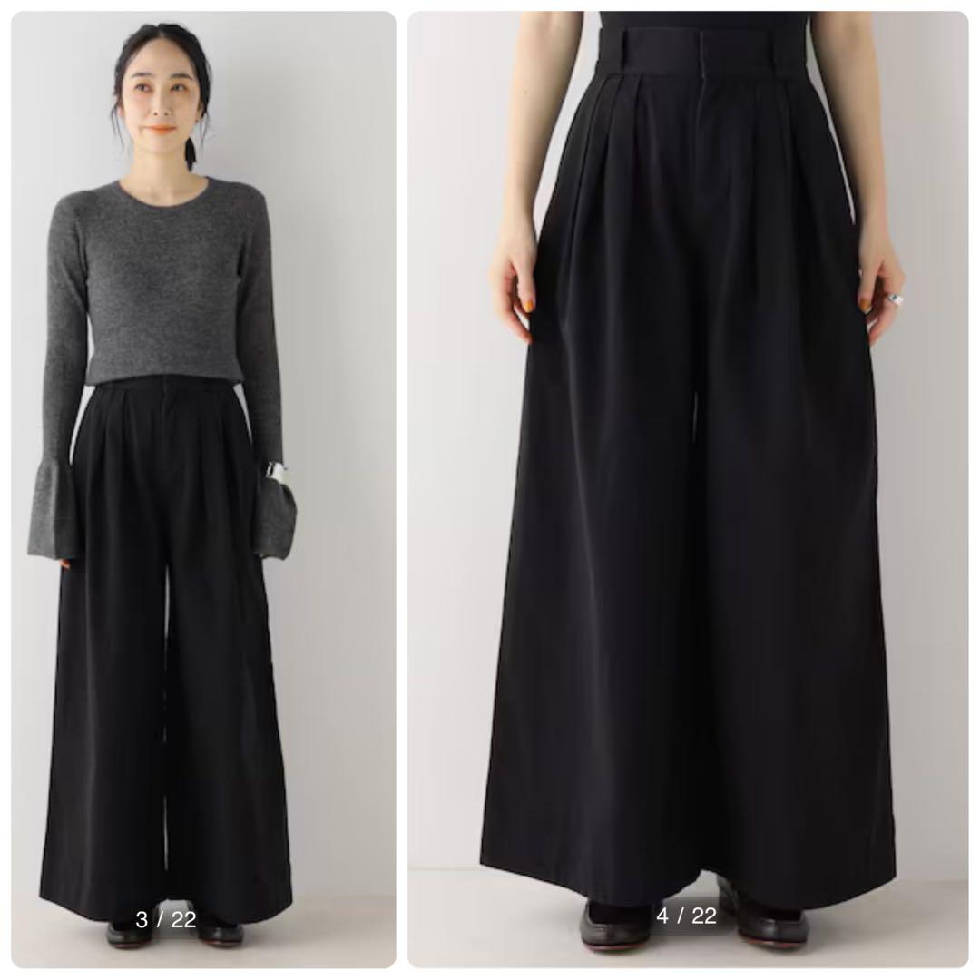 【タグ付き】23AW plage RIAMタック ワイド パンツ