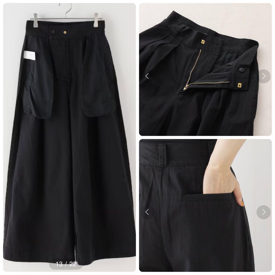 【タグ付き】23AW plage RIAMタック ワイド パンツ