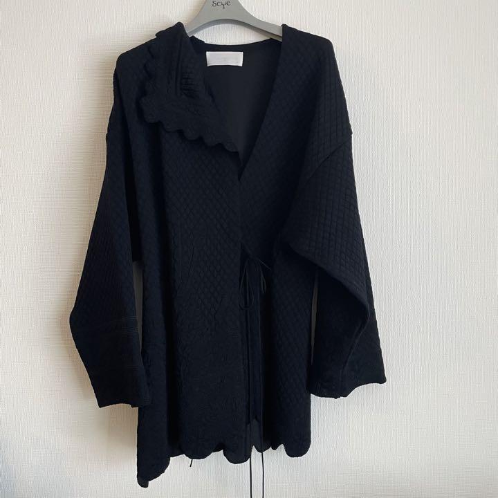 mame Scallop Cut Knitted Jacket