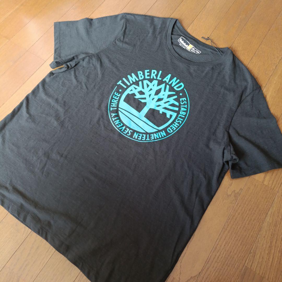 Timberland ロゴ Tシャツ 黒 XL 希少 未使用品 - メルカリ