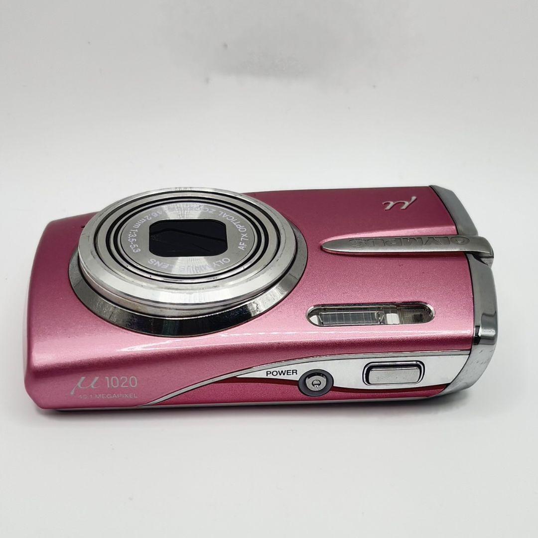 最新コレックション OLYMPUS オリンパス μ 1020 ピンク 新品バッテリー付在庫 処 デジタルカメラ