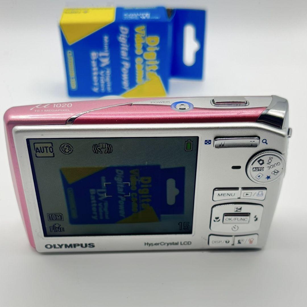 有名な高級ブランド 1020 μ オリンパス OLYMPUS ピンク 処 新品バッテリー付在庫 デジタルカメラ
