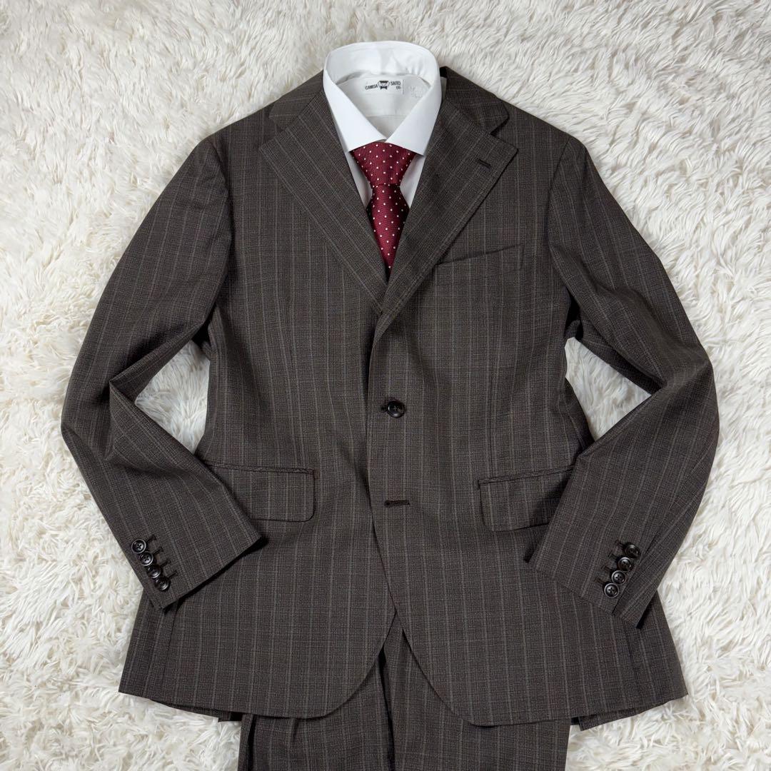 SUIT SELECT セットアップスーツ 生地伊製マルゾット 茶 AB6