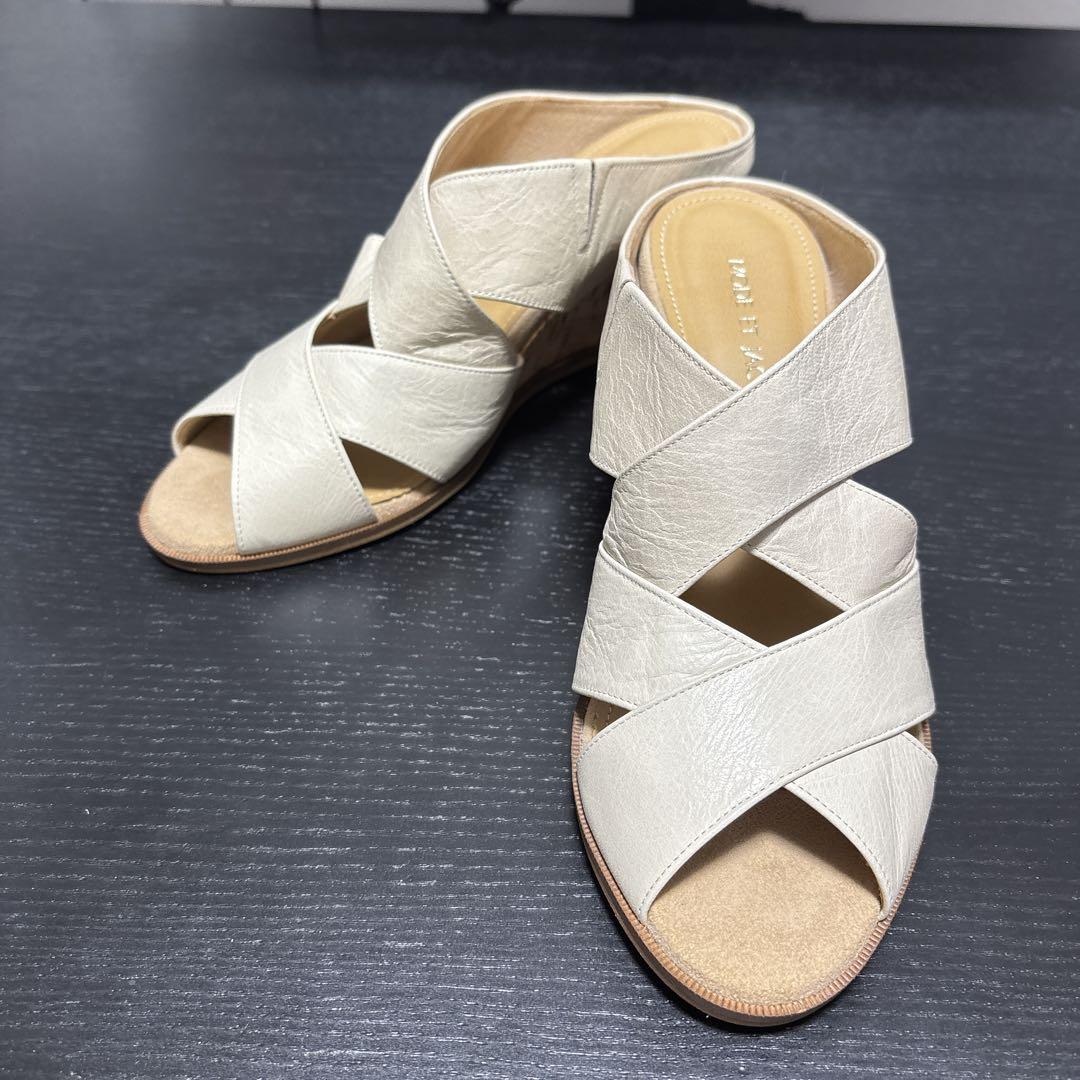 極美品】Mode et Jacomo モードエジャコモ サンダル 本革 23