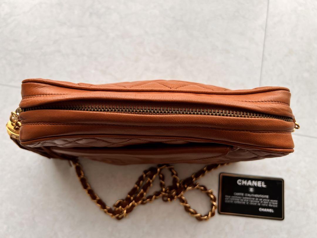 CHANEL ショルダーバッグ　ラム　キャメル