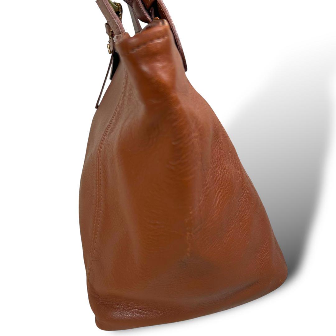 美品 COACH 4133 コーチ オールドコーチ レザートートバッグ 茶