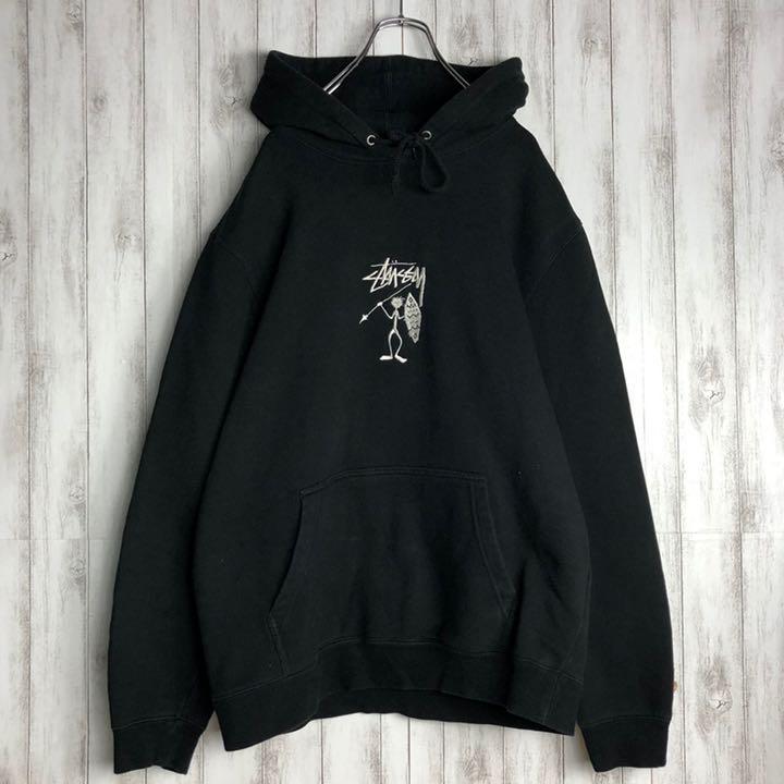 激レア 入手困難 パーカー 希少 WUgr2-m86568934598 STUSSY 刺繍ロゴ シャドーマン 得価セール
