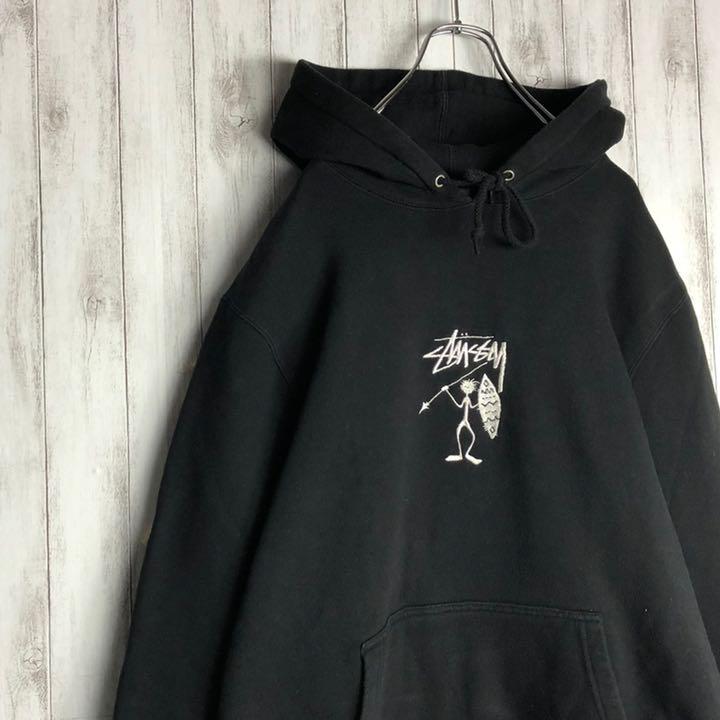 激レア 入手困難 パーカー 希少 WUgr2-m86568934598 STUSSY 刺繍ロゴ シャドーマン 得価セール