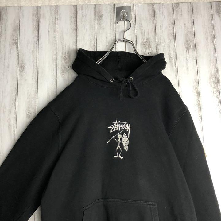 激レア 入手困難 パーカー 希少 WUgr2-m86568934598 STUSSY 刺繍ロゴ シャドーマン 得価セール