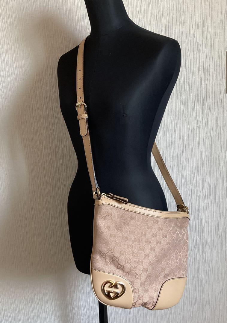 GUCCI / グッチ ショルダー バッグ ベージュ ピンク ラメ