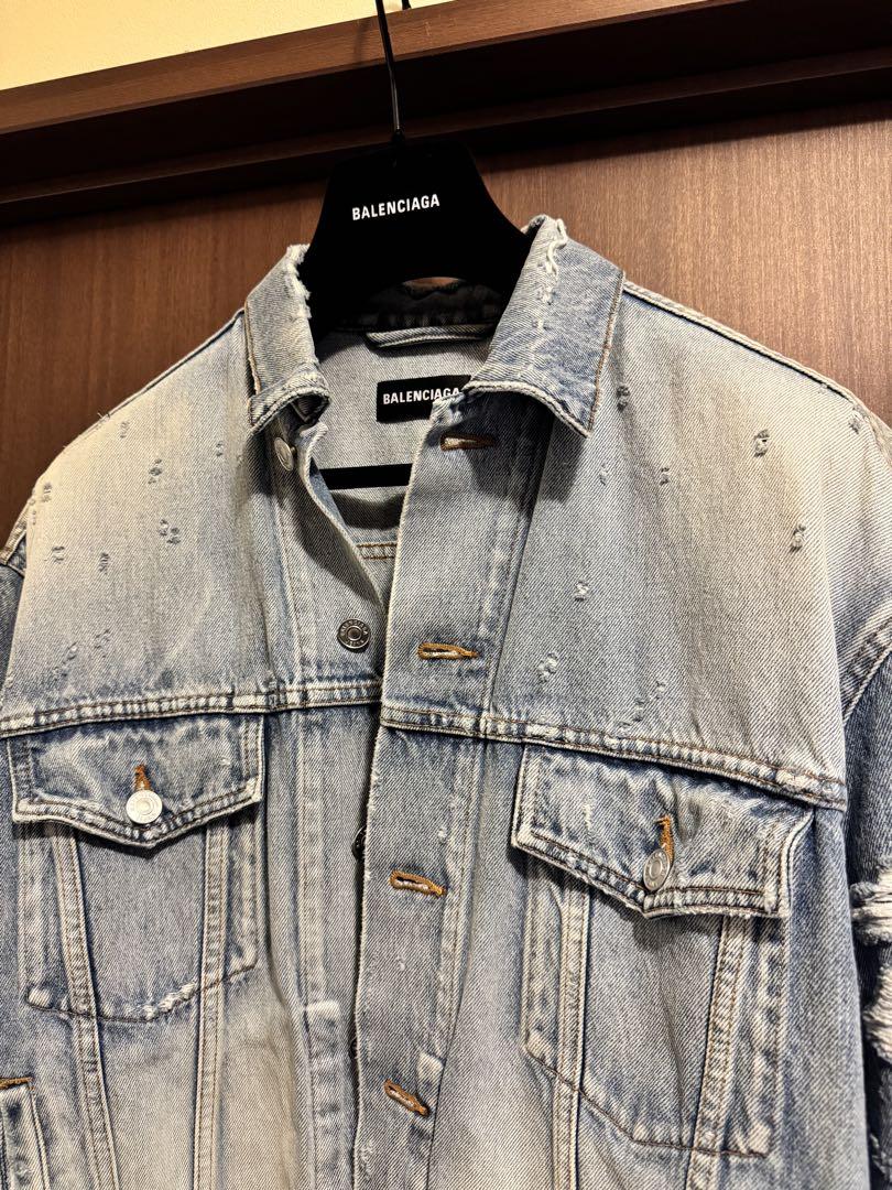 BALENCIAGA ダメージデニムジャケット デストロイ バレンシアガ