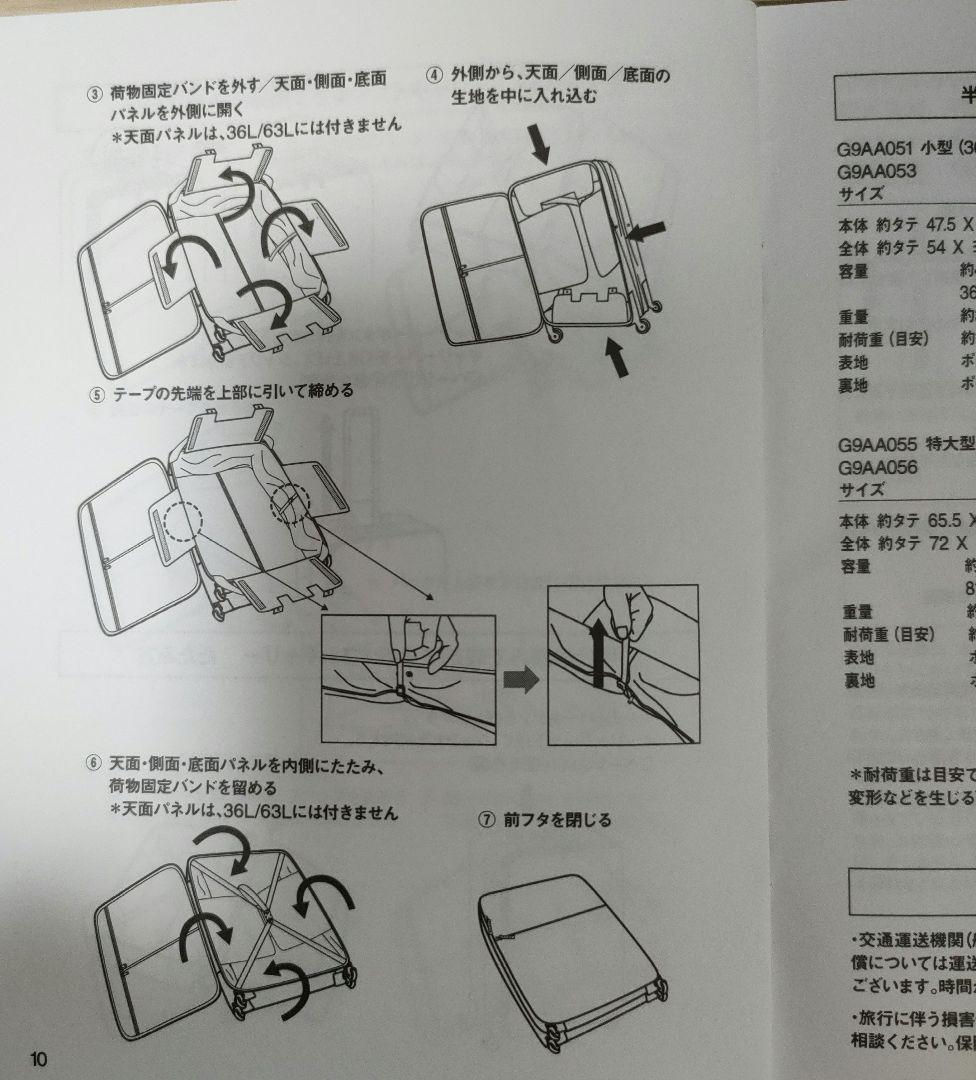 無印良品　半分の厚みで収納できるソフトキャリー36L機内持込み対応サイズ