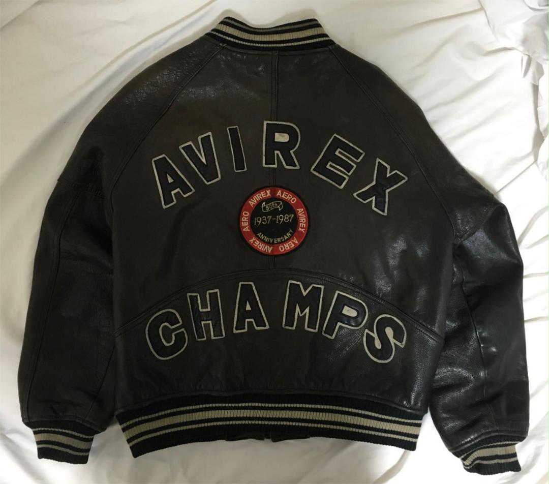 アヴィレックス オールレザースタジャン 50周年記念モデル AVIREX AVIREX アヴィレックス 50周年モデル VARSITY JACKET バーシティ