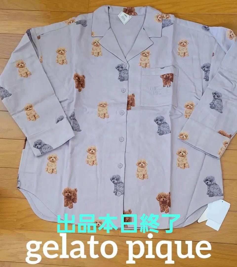 gelato pique　グレー　ルームウェア長袖　トイプー　　フリーSize