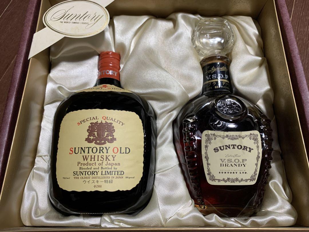 古酒★サントリーウイスキーブランデーオールドV•S•O•P〜２本セット 古酒☆サントリーウイスキーブランデーオールドV•S•O•P〜2本