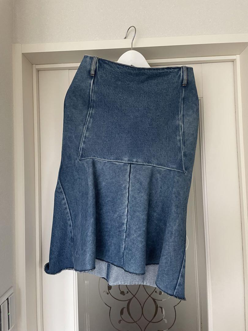 最終値下　BALENCIAGA デニムマーメイドスカート インディゴブルー