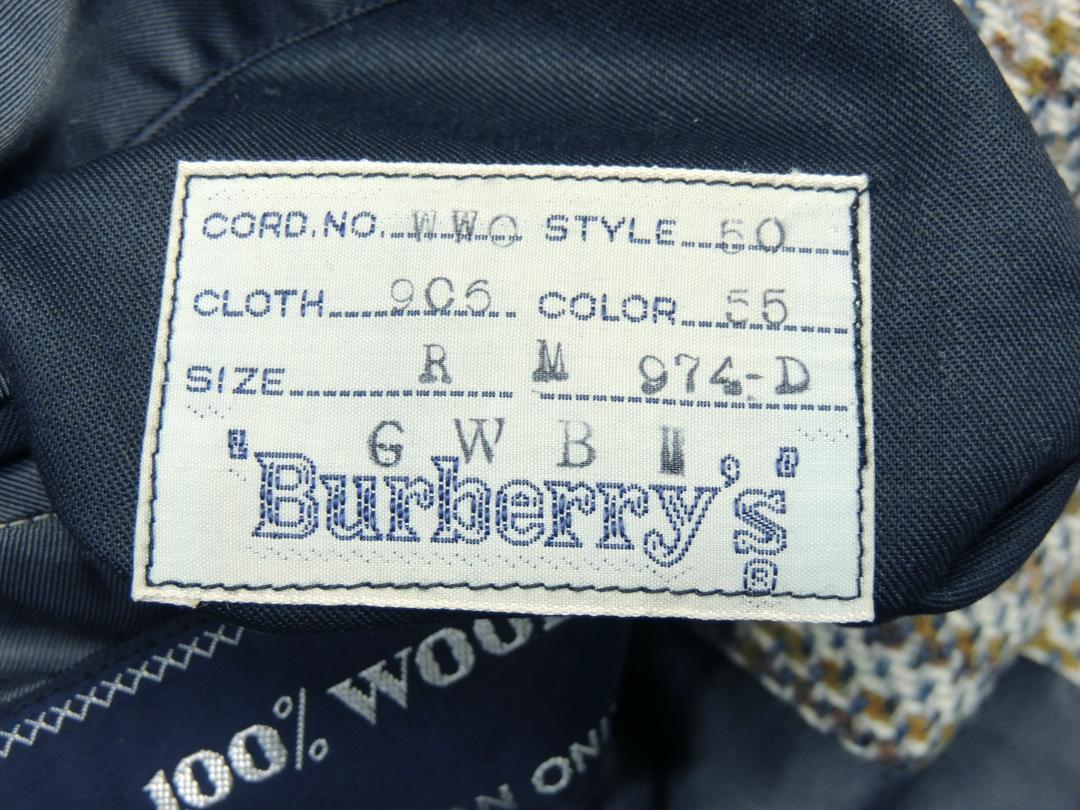 80S VINTAGE BURBERRYS ツイード ステンカラー コート M